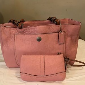 Coach Satchel Bag/Matching Wristlet